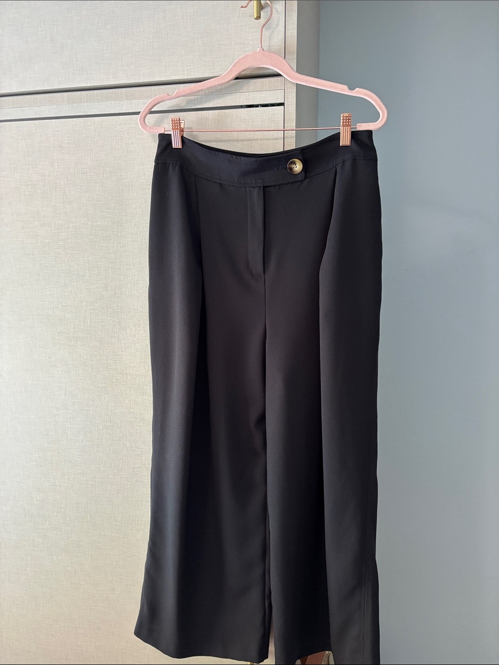 Top shop size 8 Classic Black Wide-Leg Women's Pants